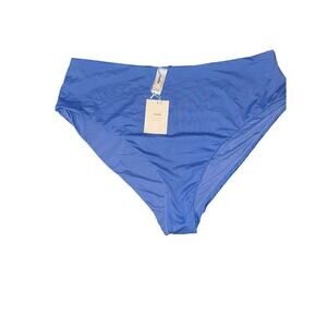 Andie Women's The 90s High Waisted Bikini Bottom Size XXXL Blue NWT